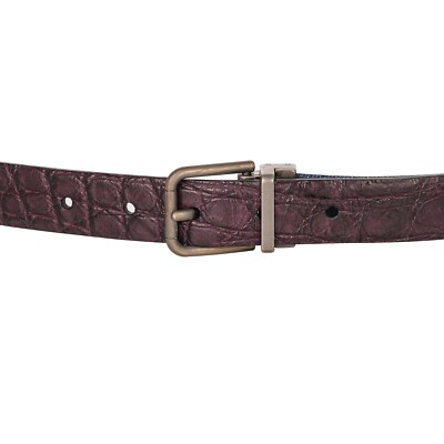 Dolce & Gabbana Jeans Metal Roller Buckle Crocodile Leather  display picture 2