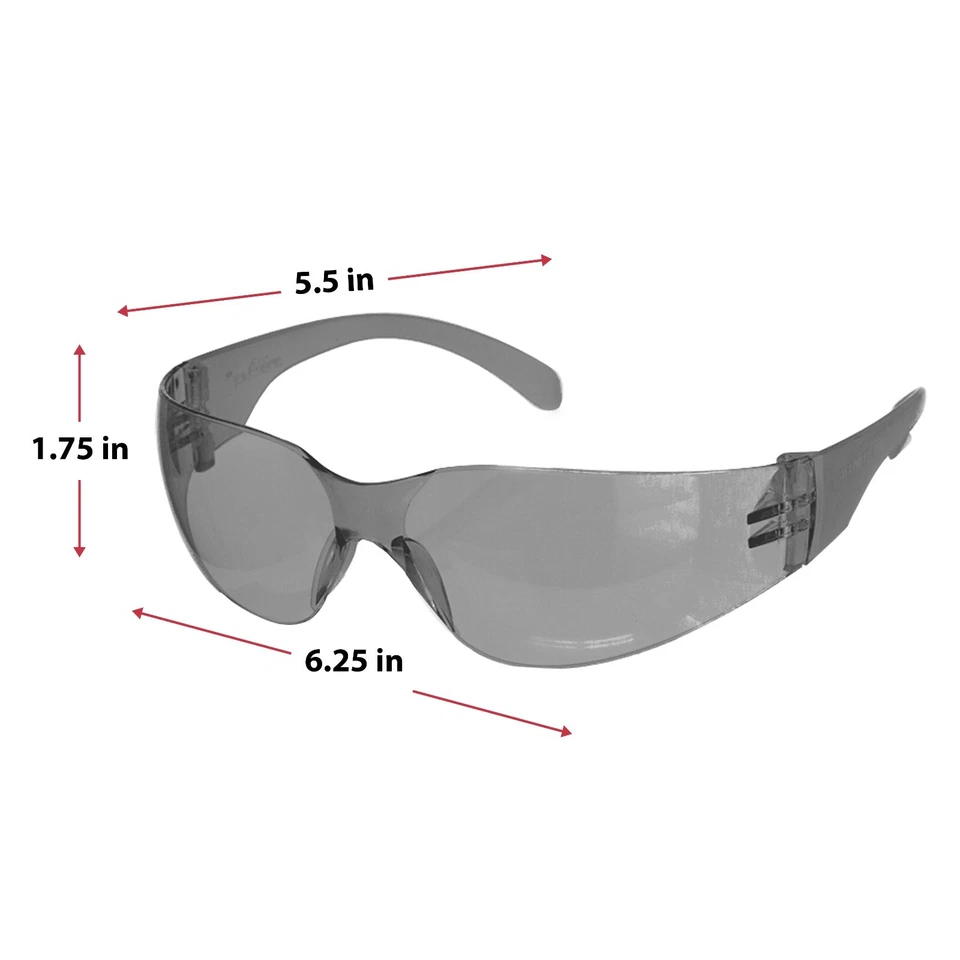 Pacote com 12 óculos de segurança coloridos, resistentes a riscos, para adultos e jovens, ANSI Z87.1 - Imagem 3 de 4
