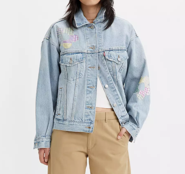 Levi's 90's Patchwork Trucker Jacket Floral Women's Large | eBay