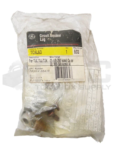 SEALED NEW GENERAL ELECTRIC TCAL63 CIRCUIT BREAKER LUG KIT 600A