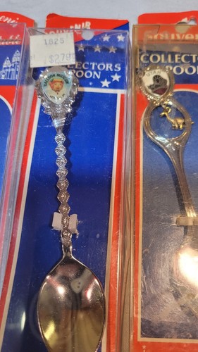 Vintage Lot of 16 Collector Souvenir Spoons Boxed USA Other - Picture 21 of 22
