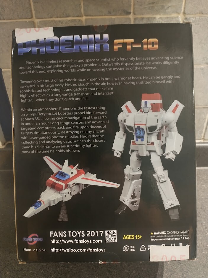 Fans Toys Phoenix FT-10LX SOFT (Clear) MIB USA Excellent Fans Toys Phoenix FT-10LX SOFT (Clear) MIB USA Excellent