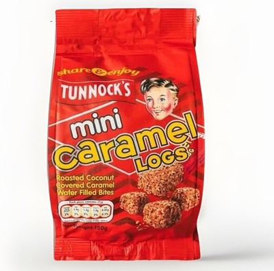 Tunnock's Mini Caramel Logs (1Pack)Roasted Coconut Caramel Wafer Biscuits 150g