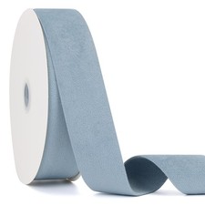 20 Yards 1.5 inch Dusty Blue Double Faced Velvet Ribbon for Christmas Gift