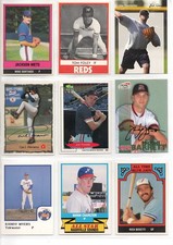 (LOT OF 9)  MINOR LEAGUE ASSORTED (2 AUTOS, BASE 1980 1986 1989 1991 1997 2006 )