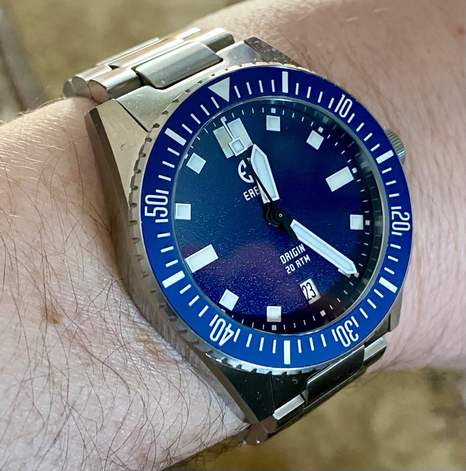 EREBUS Origin 38mm Automatic Tool Dive Watch Blue… - image 12