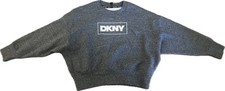 DKNY Sport Gray Logo Crewneck Fleece-Lined Pullover Sweatshirt Women's XS