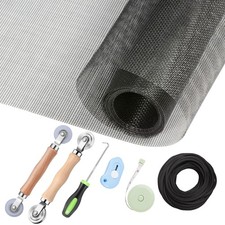 Window Screen Repair Kit 59"x106" Fiberglass Mesh for Sliding Patio Doors