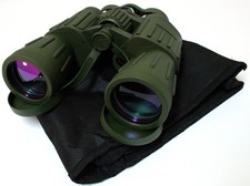 Perrini 60x50 Green Army Binoculars with Day  Night Prism  Case