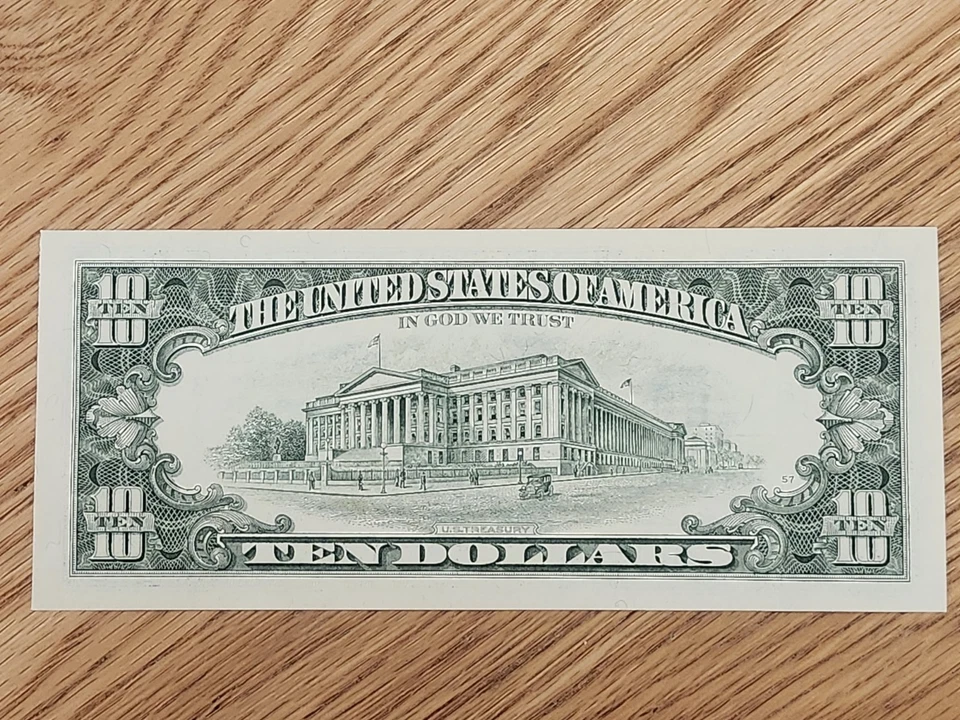 1995 $10 "STAR NOTE" GEM/UNC ST LOUIS #H04512481* 1 OF 3 CONS SERIAL NUMBERS - Image 2 of 4