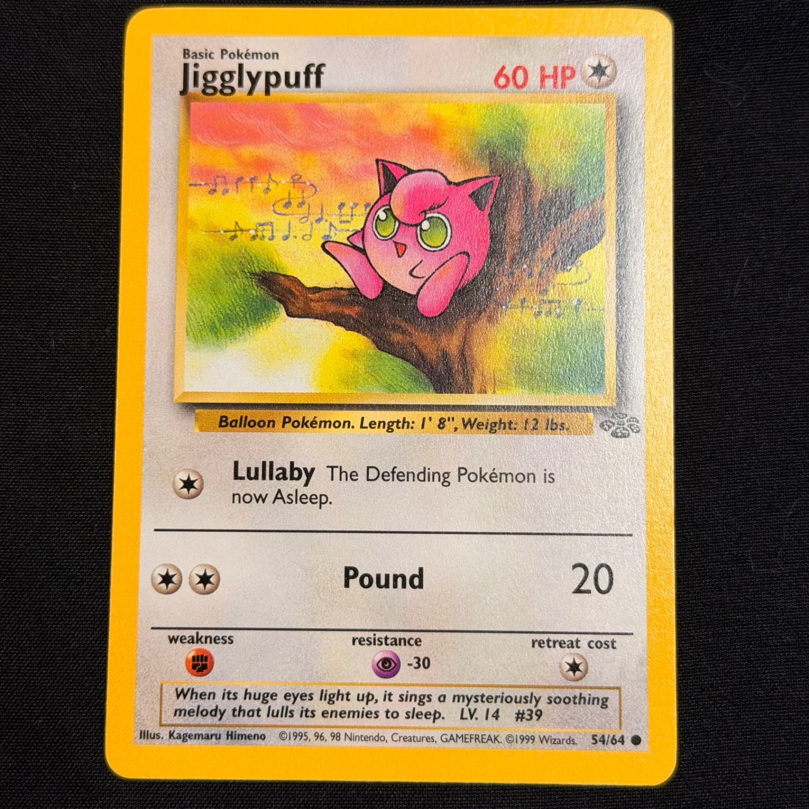 Jigglypuff 54/64 Pokemon Trading Card LP Jungle Regular