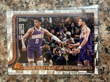 2025-26 Topps Basketball #294 Heat Check! Suns Duo Heat Up Basket Parallel  