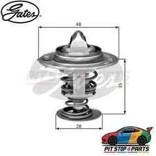Gates TH30082G1 Coolant Thermostat Durable Fits Hyundai Amica / Atoz 2001-2007