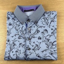 Greyson Golf Polo Shirt Men  s M AOP Floral Print Performance Stretch Wolf