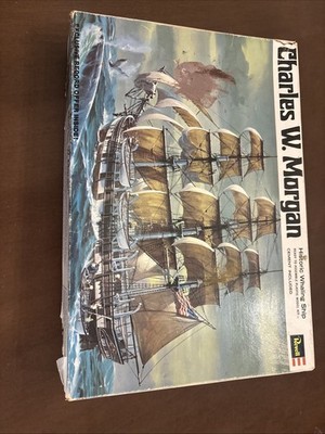 Vtg 68 RevellCharles W. Morgan Historic Whaling Ship Model Kit Complete Open Box