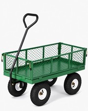Heavy Duty 400lbs Capacity Garden Cart Wagon Utility Yard Cart All Terrain Steel