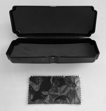 NEW Clam Shell Hard Eyeglasses Case Reading Sun Glasses Box Protector w/ Cloth