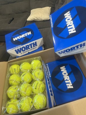 Dozen Brand New Hot Dot Softballs 12-Pack