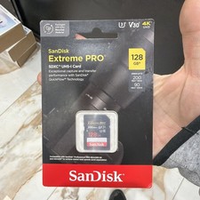 SanDisk 128GB Extreme PRO UHS-I SDXC Class 10 Flash Memory Card 200MB/s V30 U3