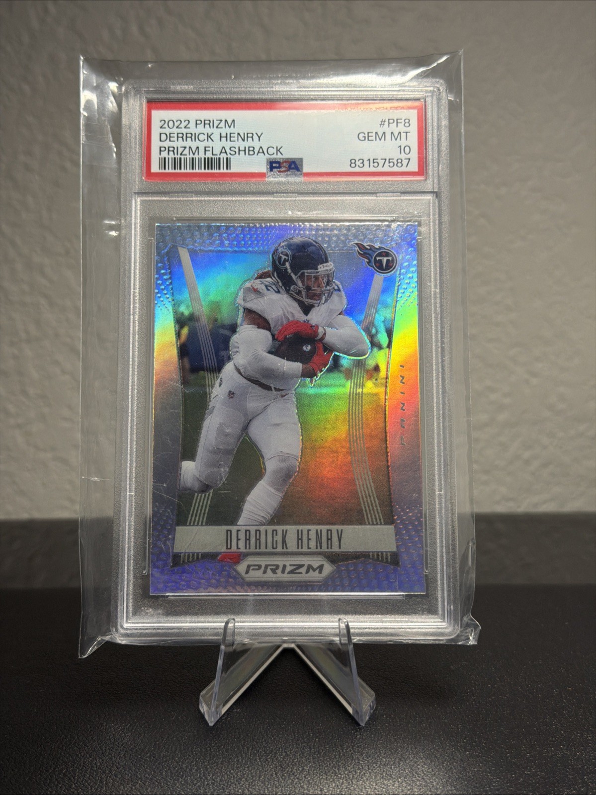 2022 Panini Prizm Derrick Henry Flashback Prizms Silver #PF-8 Titans PSA 10 GEM
