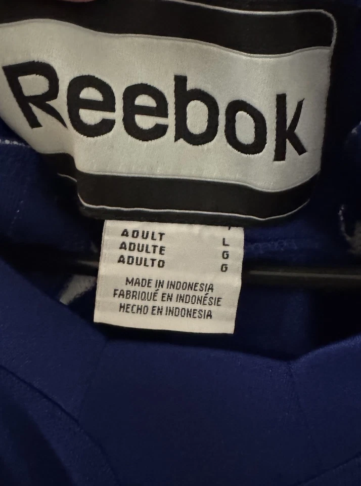 Camiseta deportiva de hockey Reebok 20P00 para adultos mayores azul vintage estilo NHL Foto 3 de 3