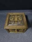 Antique Box Late 19th Century In Wood Metal Decor Renaissance Style Music?