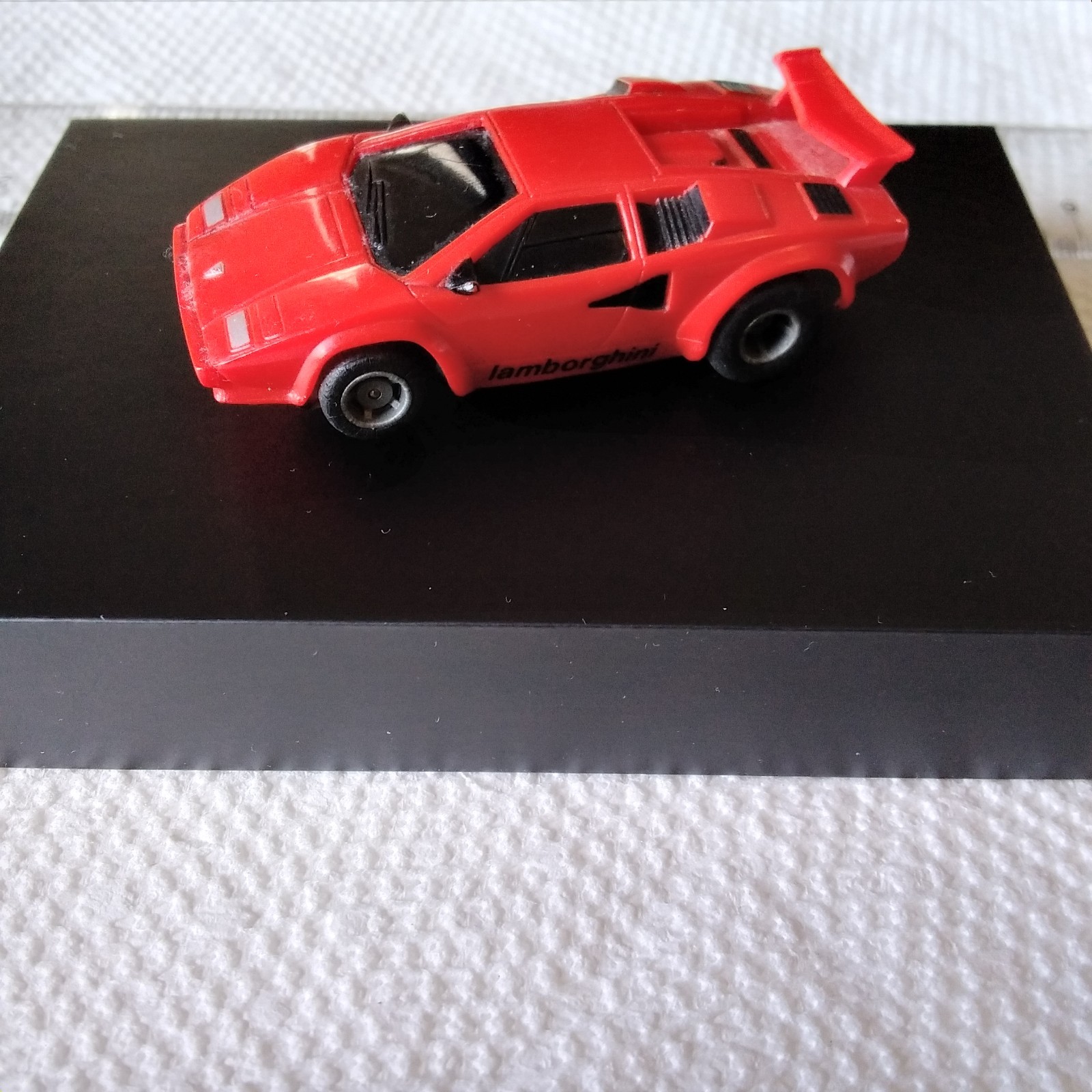Vintage Tyco Lamborghini Countach Ho Slot Car in Red Tested Works