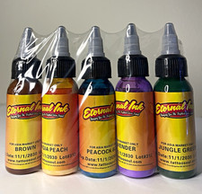 Eternal Ink Multicolor Tattoo Ink 25color Set Bottle Lot Asia Market Exp 11/1/30