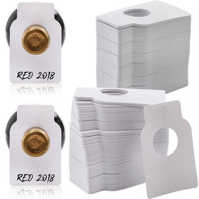 ZOOFOX 500 Pack Reusable Wine Bottle Tag, Plastic 3.5*2.2 inches, White