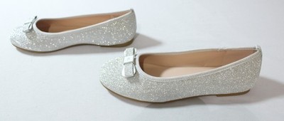 Kenneth Cole Reaction Girl's Daisy Rylee Ballet Flat JL3 Silver Size US:5 UK:3.5
