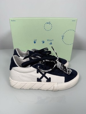 Off-White Vulc Eco Sneaker Women s Suede White/Navy Blue