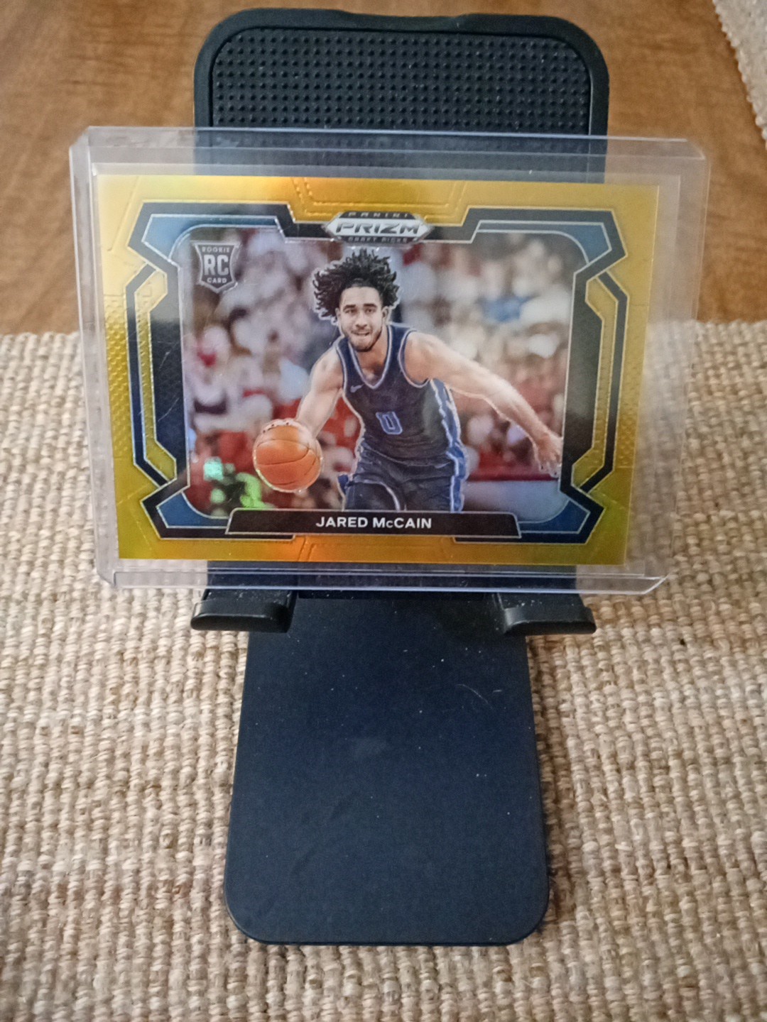 2024 Panini Prizm Draft Picks Jared McCain #35 Gold Prizm Variations #10/10 (RC)