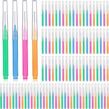 Vibrant 100 Pcs Dental Brushes for Braces - Soft, Reusable Travel-Friendly