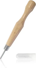 V-Tool Wood Carving Chisel 0.06 Inch (1.5Mm) Triangular , Alloy Steel Edge, Rubb