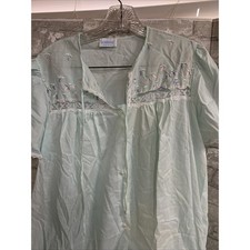 Lorraine Light Green Nightgown with Embroidered Lace Trim Women's Sleepwear