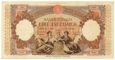 10000 LIRE CAPRANESI REPUBBLICHE MARINARE REGINE DEL MARE 08/05/1948 MB+