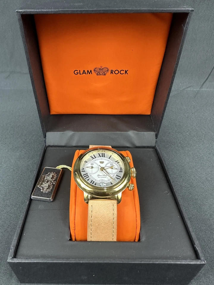Glam ROCK Bal Harbour Chronograph Rose Gold Plated Womens Watch GR77139 Rrp£995 - image 3 of 3