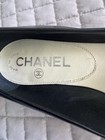 CHANEL Women’s Black Leather Quilted Logo Round Toe Slip-On Ballet Flats 6.5 — photo 8
