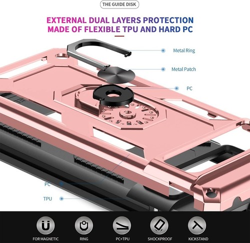 Pour Google Pixel 10PROXL/9A/8A/7A Étui Bague Antichoc Téléphone + Écran Garde - Photo 6 sur 62