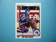 1990/91 UPPER DECK NHL HOCKEY CARD #32 MIKE RICHTER ROOKIE RC AUTO AUTOGRAPH UD. rookie card picture