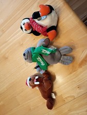 Vintage Coca Cola Penguin, Walrus, and Seal Plush Bean Bag Toys