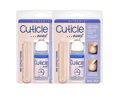 Esteemia Cuticle Away Remover Gel with Free Cuticle Pusher - 1oz - 2pc Bundle