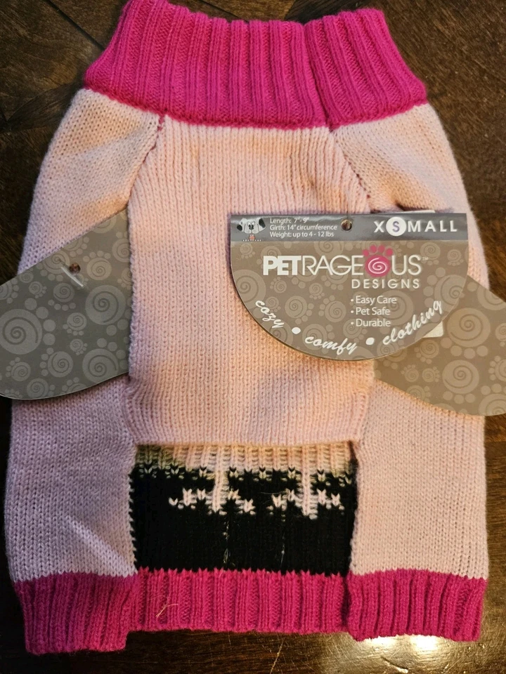 PINK Dog Sweaters and Vest NWT 3 Pieces - Image 2 of 4