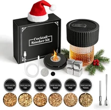 Electric Whiskey Smoker Kit–Rechargeable Cocktail Smoker Kit with Built-in Lig