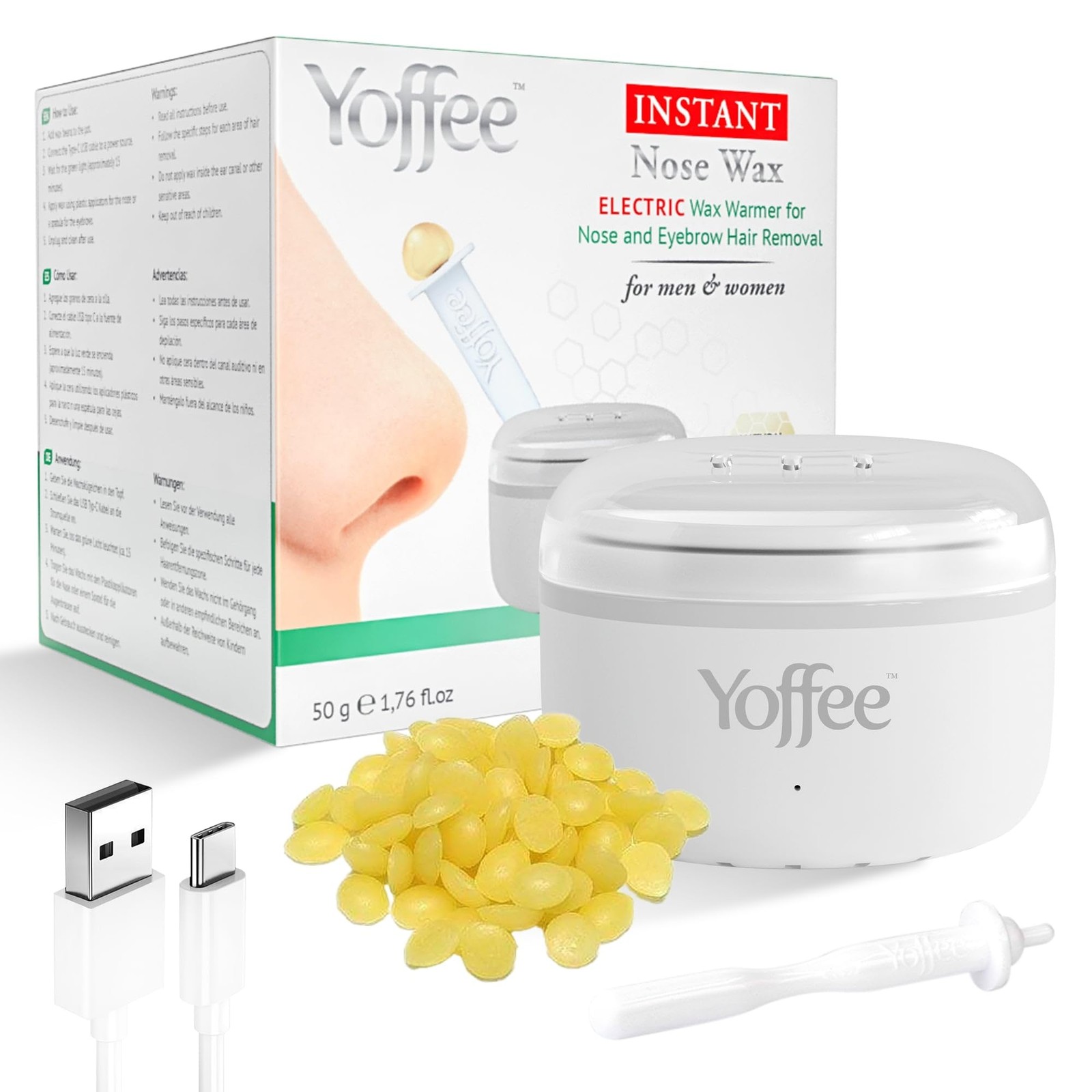 Yoffee Instant Nose Wax - Scaldacera Elettrico USB Design Minimal