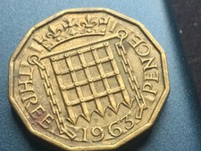 1963 Elizabeth II  British Threepenny  3d