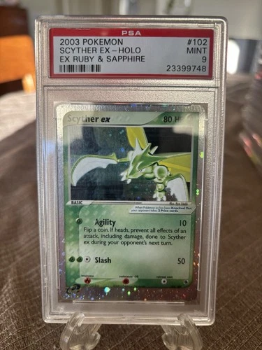 Pokemon Scyther EX 102/109 Ruby and Sapphire Holo PSA 9