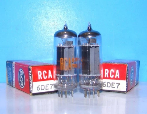 6DE7 NOS RCA radio amplifier audio vintage electron vacuum tubes 2 valves tested