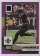 2022 Panini Clearly Donruss Purple 13/175 Alvin Kamara #35 0b0g