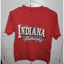 Vintage Indiana Hoosiers Screen Stars USA Best T Shirt Red Youth Size 14 16